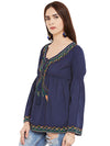 MIWAY Boho Chic Embroidered Tunic