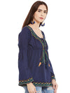 MIWAY Boho Chic Embroidered Tunic