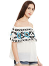 MIWAY Santorini Cold Shoulder Embroidered Top