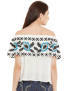 MIWAY Santorini Cold Shoulder Embroidered Top