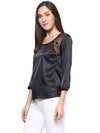 Miway Black Lace Insert Top