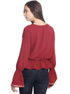 Miway Women  Maroon Solid Top