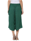 Miway Dark Green Rayon Moss Solid  Culottes