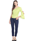 Miway Women  Green Solid Top