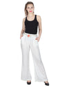 Miway Viscose Solid White Pant