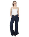 Miway Viscose Solid Navy Pant