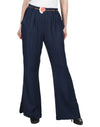 Miway Viscose Solid Navy Pant