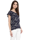 Miway Navy Printed Top