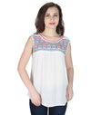 Miway Embroidered White Top