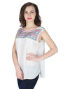 Miway Embroidered White Top