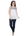 Miway Embroidered White Top