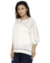 Miway Viscose  Laced White Top MW_17_XS