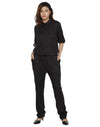 Miway Viscose Solid Black Pant