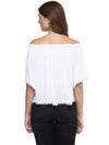 Miway Cotton Off Shoulder White Top