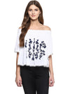 Miway Cotton Off Shoulder White Top