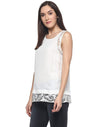 Miway White Top With Lace Peek a Boo