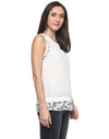 Miway White Top With Lace Peek a Boo