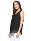 MIWAY Black Top with Shoulder Detailing