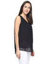 MIWAY Black Top with Shoulder Detailing