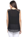 MIWAY Black Top with Shoulder Detailing