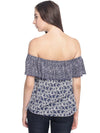 Miway Women  Navy Printed Top