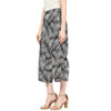 Miway Women Black & White Palm Print Cullots