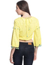 Miway Women  Yellow Solid Crop Top