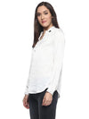 MIWAY White Quilted Yoke Hammered Shirt