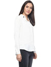 MIWAY White Quilted Yoke Hammered Shirt