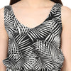 Miway Women Black & White Palm Print Romper