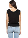 Miway Viscose  Embroidered Black Camisole