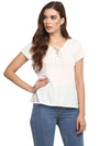 MIWAY Lace up Neck Top