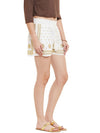 MIWAY Embroidered Cream Shorts