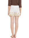 MIWAY Embroidered Cream Shorts