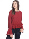 Miway Women  Maroon Solid Top