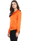 Miway Orange Satin Top