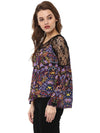 Miway Multicolor Printed  Polyester top