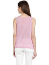 Miway Pink & white Solid Top