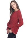 Miway Women  Maroon Solid Top