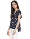 Miway Navy Printed Top