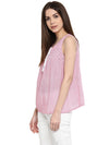 Miway Pink & white Solid Top