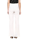 Miway Solid Viscose Flared White Pants