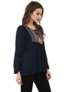 MIWAY Blue Bohemian Top