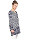 MIWAY Full Sleeve Blue Printed Top