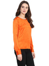 Miway Orange Satin Top