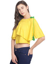 Miway Women  Yellow solid Crop Top