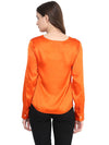 Miway Orange Satin Top