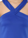 Miway Royal Blue poliknit Straight Bodycon Dress